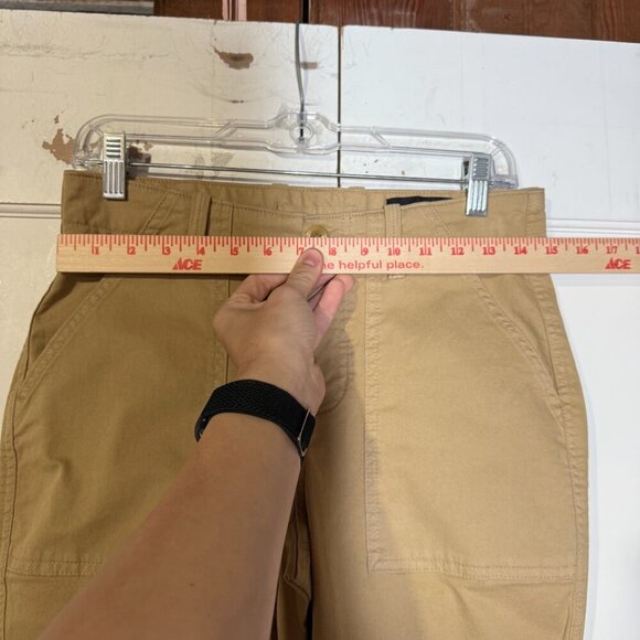 Banana Republic Mid Rise Slim Cargo Pants Khaki Size 2 Office Careerwear Utility - Picture 4 of 11